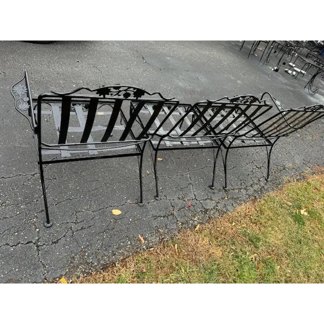 1950s Wrought Iron Sectional Outdoor Seating For Sale - Image 4 of 5