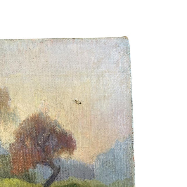 1970s Signed Landscape Painting on Canvas, Autumn Trees. For Sale In Seattle - Image 6 of 10