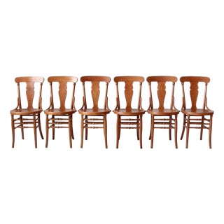 Antique Victorian Bentwood Dining Chairs Set of 6 For Sale
