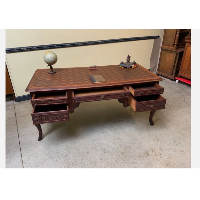 Antique Desk in Oak, 1910 For Sale - Image 6 of 13