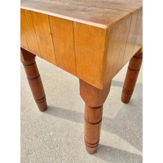 Mid-Century Modern Mid Century Maple Square Butcher Block With Jigsaw Joinery For Sale - Image 3 of 11