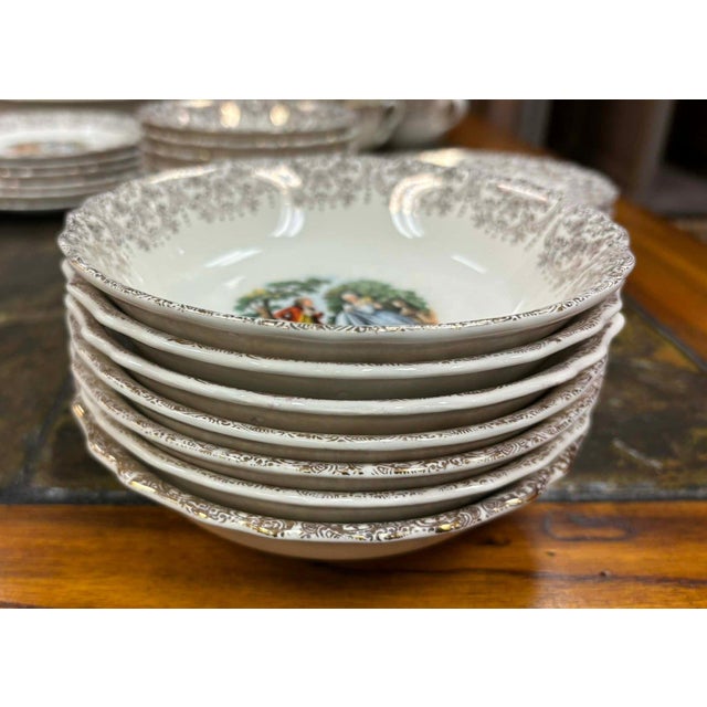 Gold Vintage Chantilly by Sebring Pottery Set - 22k Gold Filigree - 26-Piece For Sale - Image 8 of 14