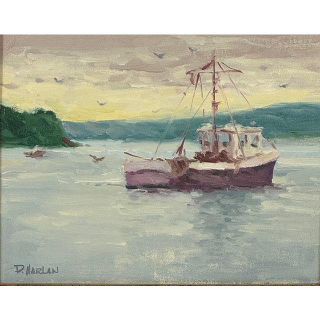 David Harlan, American, 1933-2023. Morning light, oil on panel, ca. 1970 signed lower left, titled on verso. Presented in...