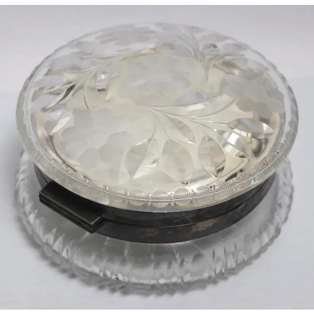 Impressive American brilliant cut powder jar, or possibly jewelry box, by C. F.Monroe. This example is in very fine,...