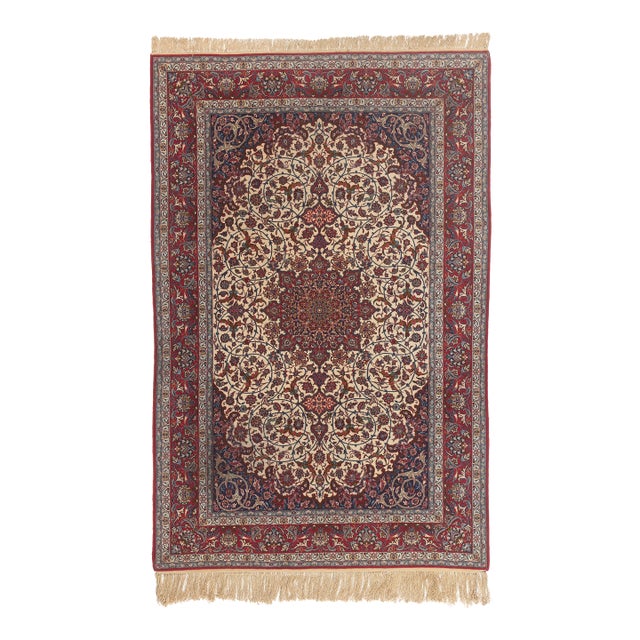 Vintage Persian Isfahan Rug, 06'07 X 10'03 For Sale