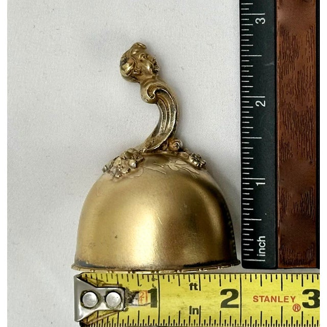 Fine Quality Antique American Victorian Rococo Style Gold Gilt Sterling Silver Dinner Bell Made by Gorham in 1897 For Sale - Image 12 of 12