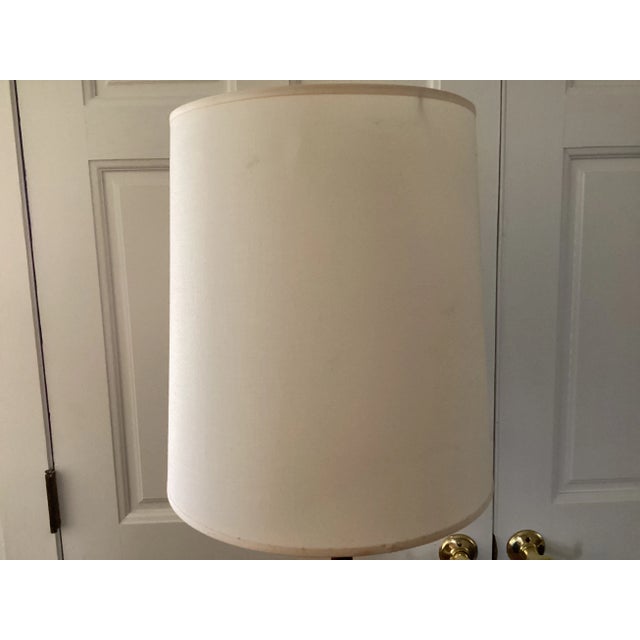 1960s Midcentury Modern Teak Floor Lamp and Shade For Sale - Image 9 of 12