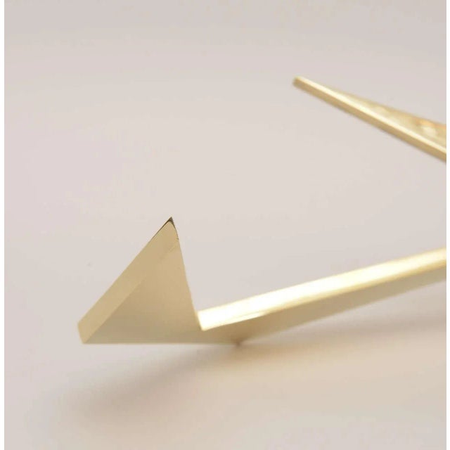 Larry Mohr Signed Abstract Bronze Elongated Sculpture With Angles 1990 For Sale - Image 9 of 11