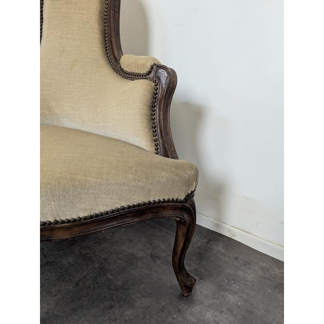 Textile Louis XV Hotel Lobby Bench For Sale - Image 7 of 9