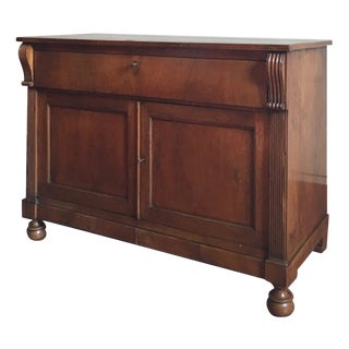 Early 19th Century Walnut Buffet with Two Doors and Drawer, Italy, 1800 For Sale