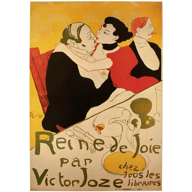 Red 1992 After Henri De Toulouse-Lautrec "Queen of Joy", First German Edition Large Poster For Sale - Image 8 of 8