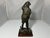 Metal Bronzed Spelter Boy Figurine on Marble Base - Continental Antique For Sale - Image 7 of 10