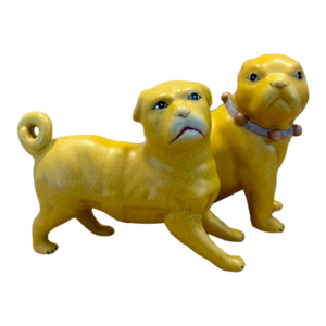 Pair of 19th Century Porcelain Dogs