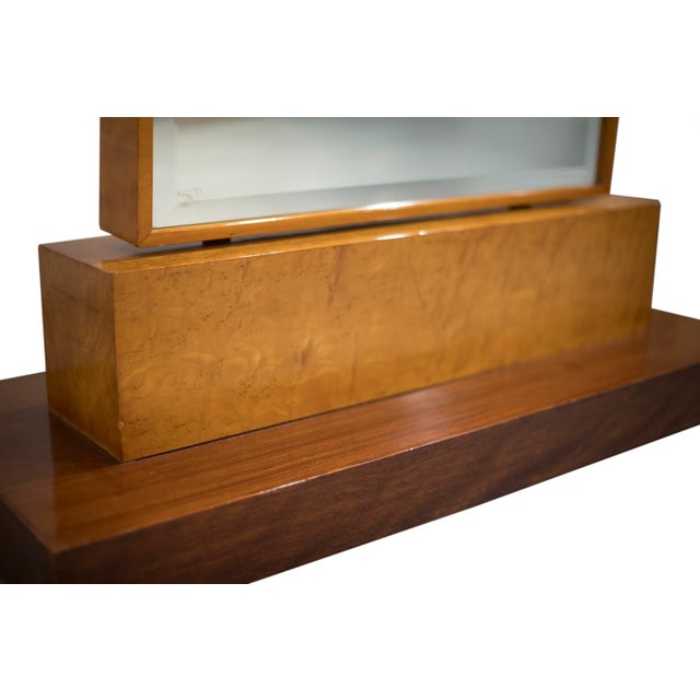 1930s Art Deco Cheval Mirror in Burl and Palisander Wood, France Circa 1930’s For Sale - Image 5 of 5