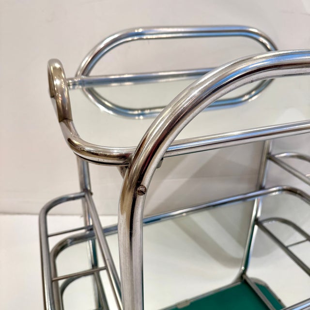 Art Deco Art Deco Bar Cart Designed by Robert Mallet-Stevens, France 1930's For Sale - Image 3 of 11