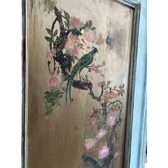 Vintage Painted Armoire with Chinoiserie Panel, 1920s For Sale - Image 6 of 12