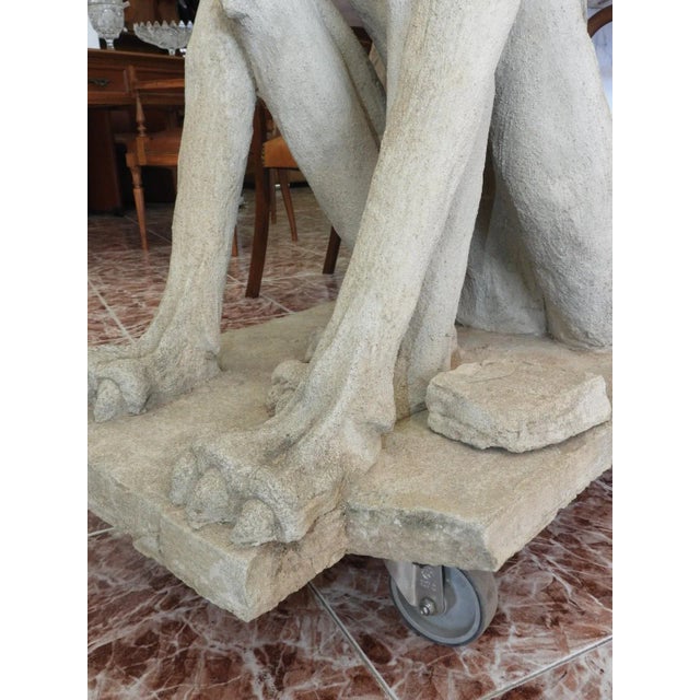 Gray Jackie Kaplan Person, Gargoyle, Stone For Sale - Image 8 of 13