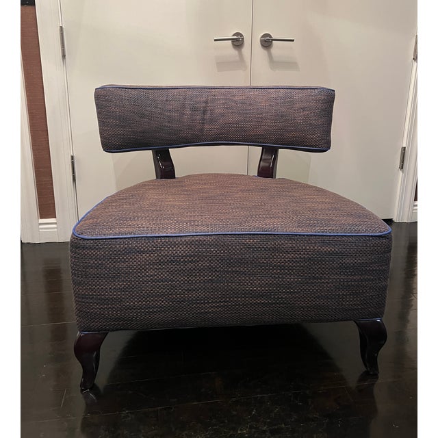 Vintage Thayer Coggin Lounge Chair from the 1980's designed custom in 2007. This sculptural chair features a custom,...