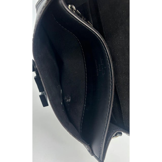 Late 20th Century Vintage Judith Leiber Black Lizard Gold Gemstone Top Clutch For Sale - Image 5 of 13