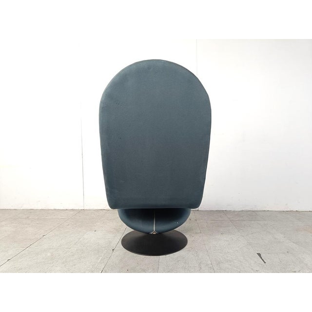 1970s 1-2-3 High Back Chairs attributed to Verner Panton for Fritz Hansen, 1973, Set of 2 For Sale - Image 5 of 14