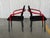 1990s Set of 4 Ettore Sottsass Mandarin Chairs by Knoll - Black + Red Post Modern For Sale In Atlanta - Image 6 of 12