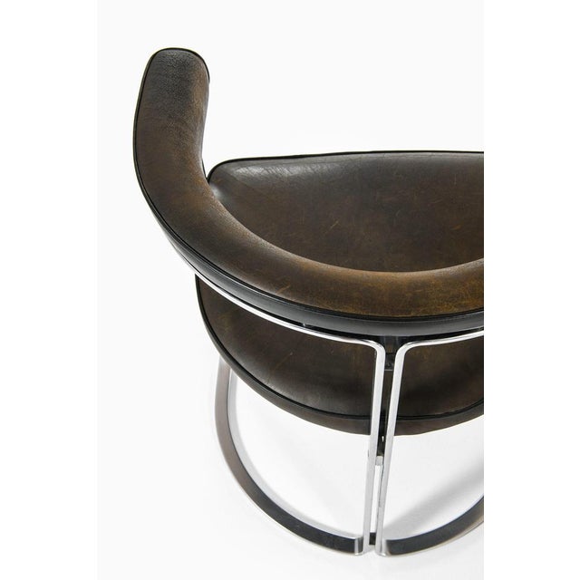 Armchair in Steel and Leather attributed to Horst Brüning, 1968 For Sale - Image 4 of 7