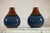 Blue Pair of Artisan Ceramic Vases in Midnight Blue, Pre-Drilled for Lamp Conversion For Sale - Image 8 of 12