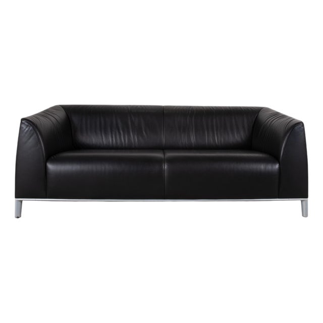 DS-276 2-Seater Sofa in Black Leather from de Sede For Sale