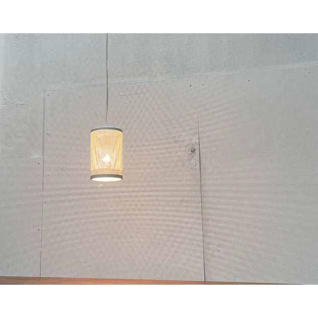 Mid-Century Modern Minimalist Perforated Metal Pendant Lamp from Orno, Finland For Sale - Image 3 of 18
