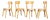French Blonde Beech & Bentwood Dining Chairs attributed to Baumann, 1950s, Set of 4 For Sale