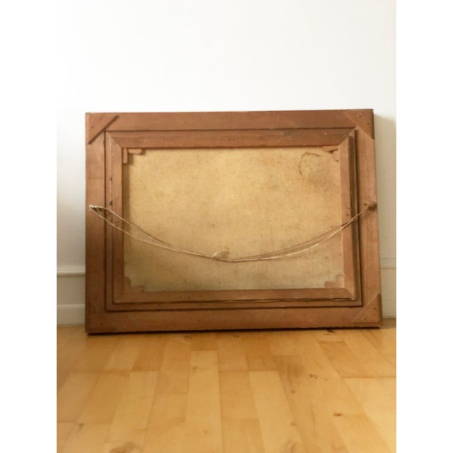 Vintage Original Cottage Oil Painting: Large Countryside Wall Art For Sale - Image 9 of 11