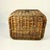 1980s Vintage Boho Chic Arts & Crafts Coastal Woven Jute Wicker & Bentwood Storage Lidded Basket For Sale - Image 15 of 15