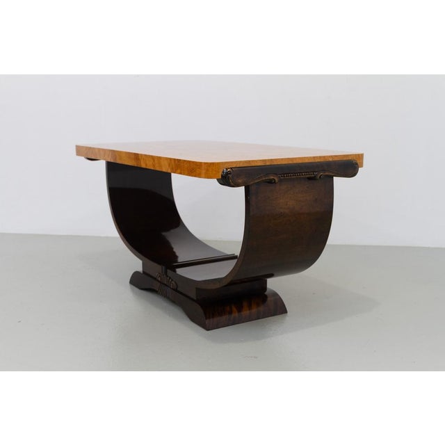 Wood Art Deco Norwegian Burl Coffee Table from Aase Dreieri, 1930s For Sale - Image 7 of 18