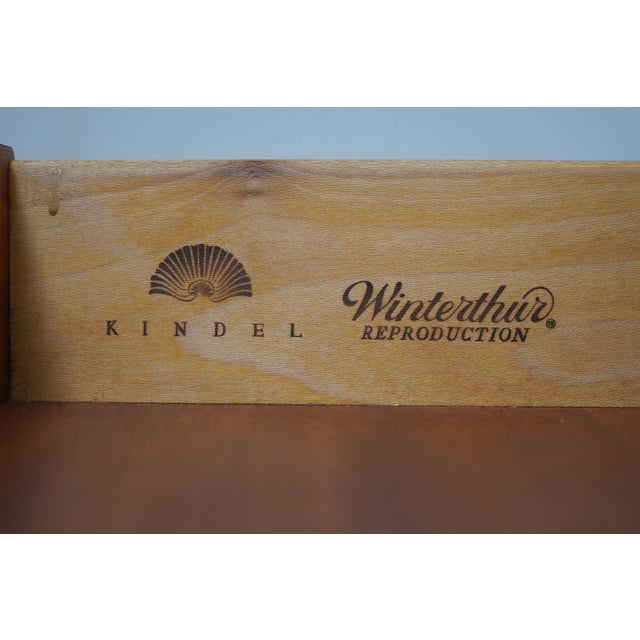 1990s Kindel Winterthur Ball & Claw Mahogany Lowboy For Sale - Image 18 of 18