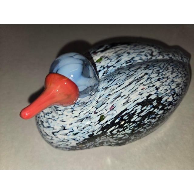 1970's Vintage Kosta Boda "Boda Birds" Art Glass Duck by Bertil Vallien For Sale - Image 10 of 11