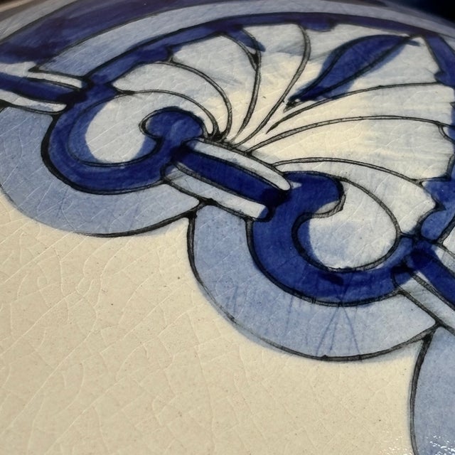 Hand Painted Mediterranean-Style Amphora Form Vase For Sale - Image 15 of 16