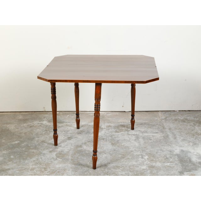 English Regency 1820s Lift Top Console Table with Turned Legs and Arrow Feet For Sale - Image 12 of 12