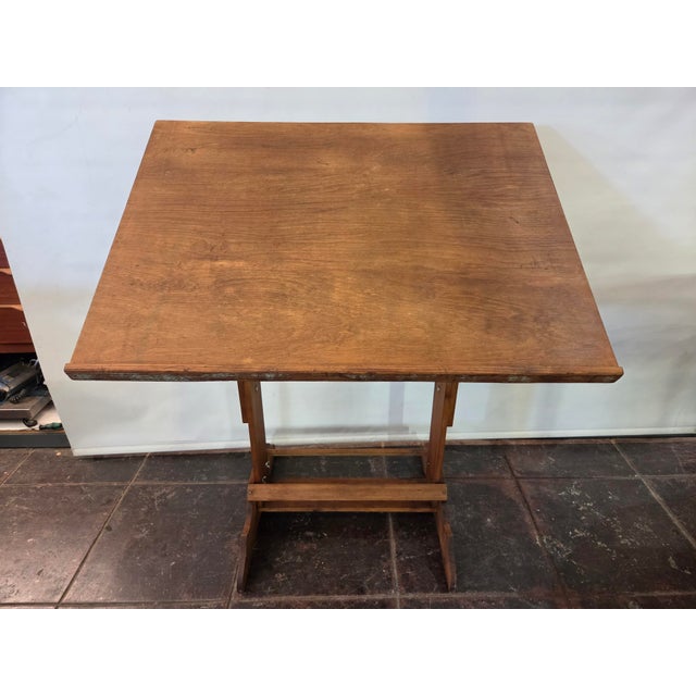 French Country Antique Hamilton Drafting Table Drafting Desk Adjustable Height and Slope For Sale - Image 3 of 8