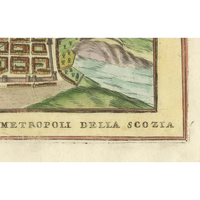 Edinburgh City Plan, Italy, 1700s For Sale - Image 3 of 10