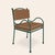 Metal Panarea Armchair in Isola with Taupe & Cream Upholstery by Ceraudo For Sale - Image 7 of 7