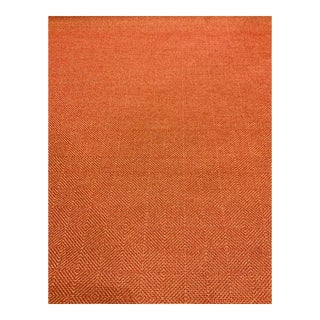 Kravet: 32924-707 Orange and Khaki Woven Diamond Designer Fabric - 4.5 Yards For Sale