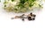 Gold and Silver Flower-Shaped Brooch with Diamond Chips For Sale - Image 4 of 5