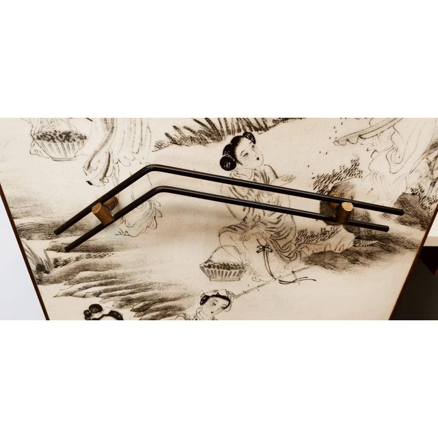 Mid-Century Modern Vintage Wooden Wardrobe with Light For Sale - Image 3 of 18