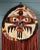 Tribal 1970's Original Signed Indigenous Mask Needlepoint Textile Art For Sale - Image 3 of 11