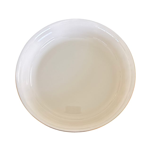 A striking vintage Lenox Tempo coupe soup bowl, crafted in the United States and dating from 1965–1977. Tempo is...