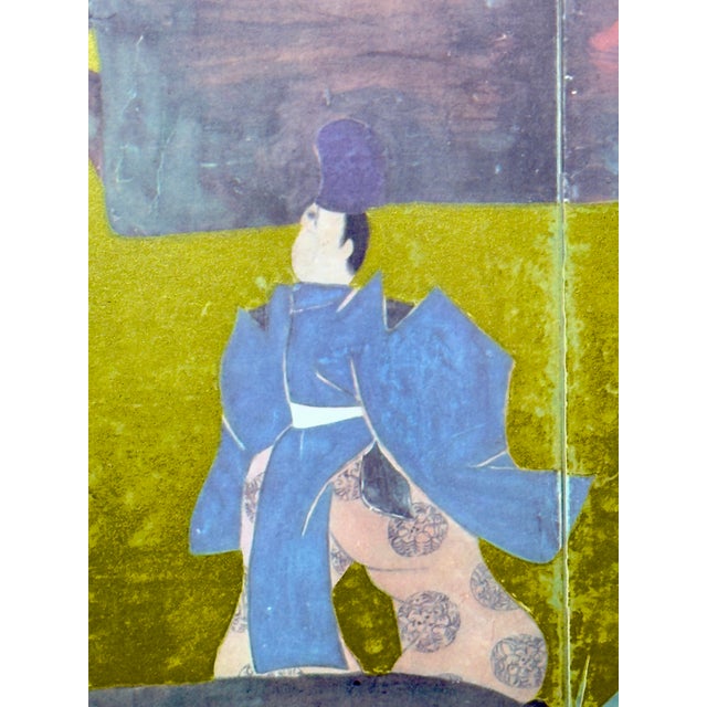 Mid 20th C. Monumental Japanese Six-Panel Landscape Print - Gilt Framed - James Mont Style For Sale In Mobile - Image 6 of 12