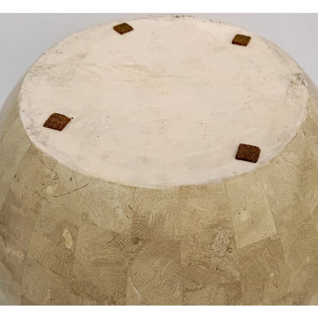 Postmodern Tessellated Stone Inlay Mod Cachepot / Planter Attrib. Maitland-Smith For Sale - Image 9 of 9