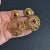 Metal Vintage Gold Tone Filigree Earrings Clip-on Dangle Drop 90s Statement Jewelry For Sale - Image 7 of 9
