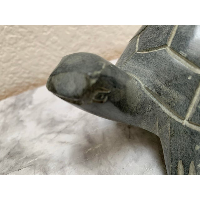 Gray Vintage Stone Carved Turtle Decor TeaLight Holder For Sale - Image 8 of 8