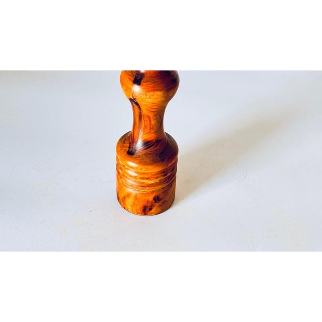 Large French Provincial Olive Wood Pepper Mill, 1960s For Sale - Image 5 of 9